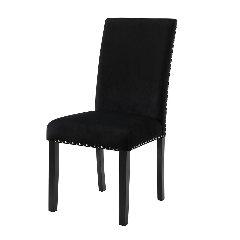 Furniture Celeste Faux Marble Dining Set- 1 Table  4 Black Chairs