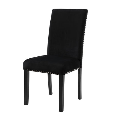 Furniture Celeste Faux Marble Dining Set- 1 Table  4 Black Chairs