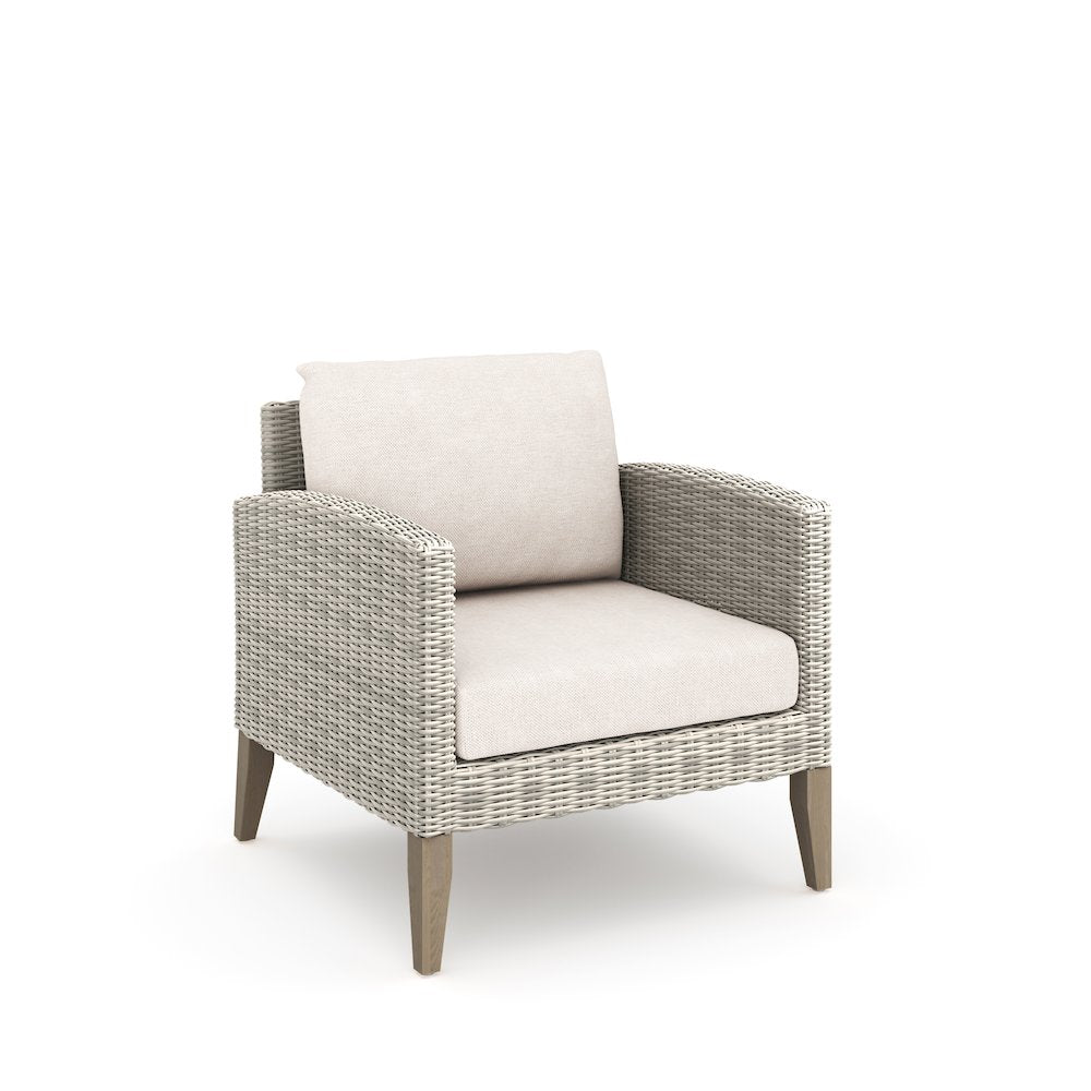Carezza 5-Piece Wood Patio Conversation Set, Taupe