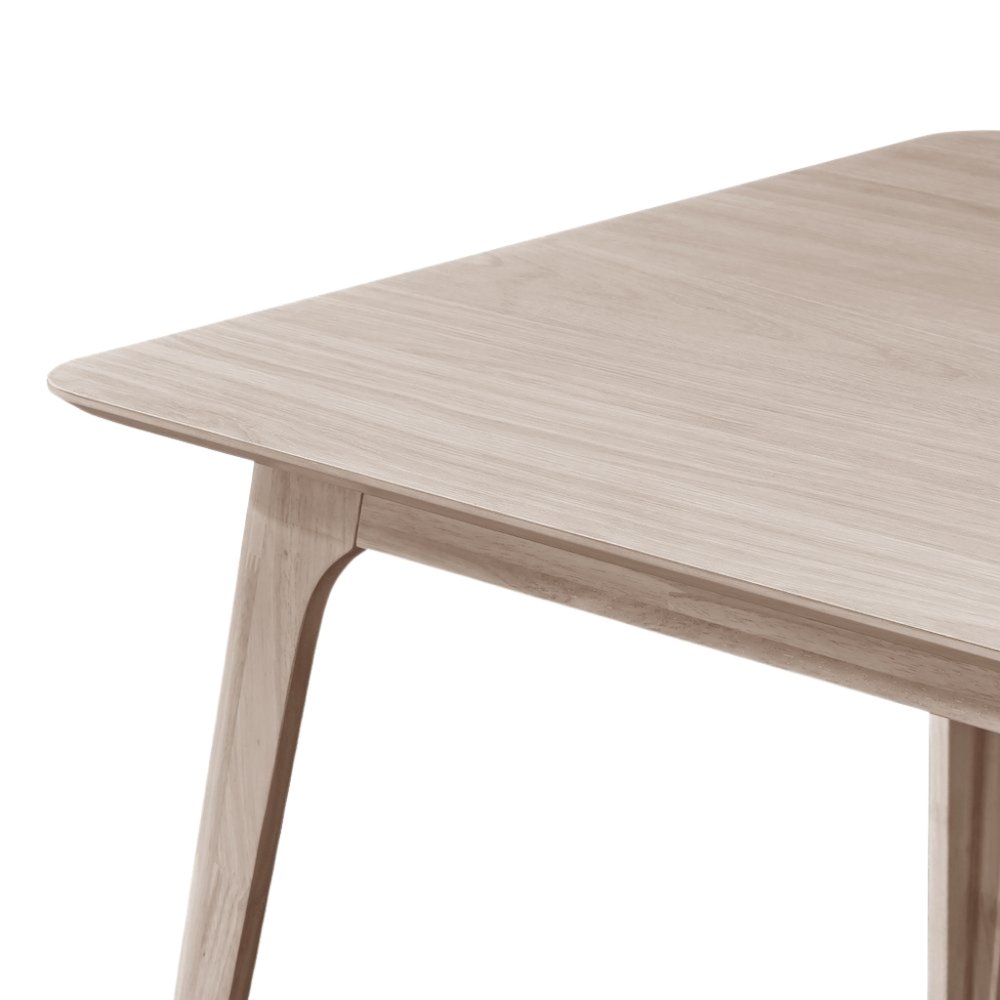 White Ash 60" Rectangle Wood Dining Table, Mid-Century Modern