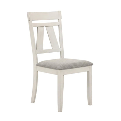 Solid Rubberwood Traditional Dining Chairs for Kitchen, Brown, Set of 2