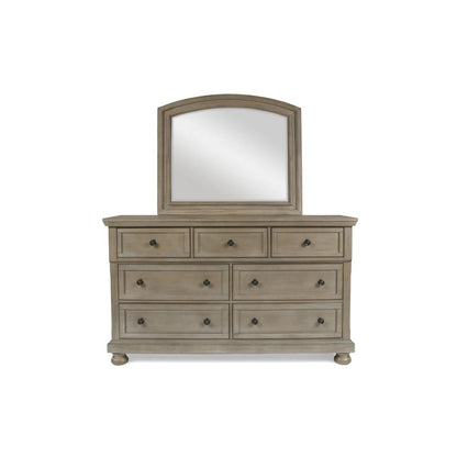 Allegra 4-Piece King Wood Bedroom Set with Nightstand in Pewter