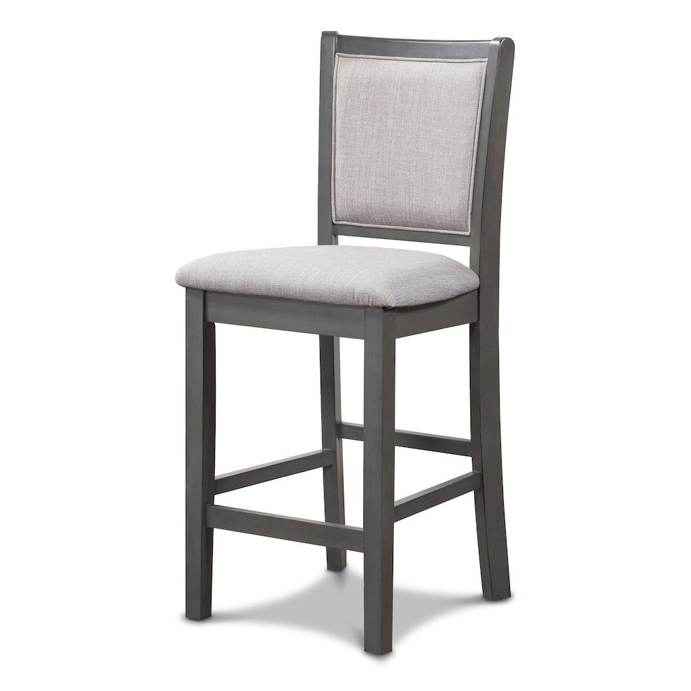 Amy Wood Counter Chair in Gray (Set of 6)