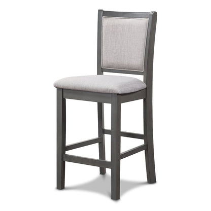 Amy Wood Counter Chair in Gray (Set of 6)