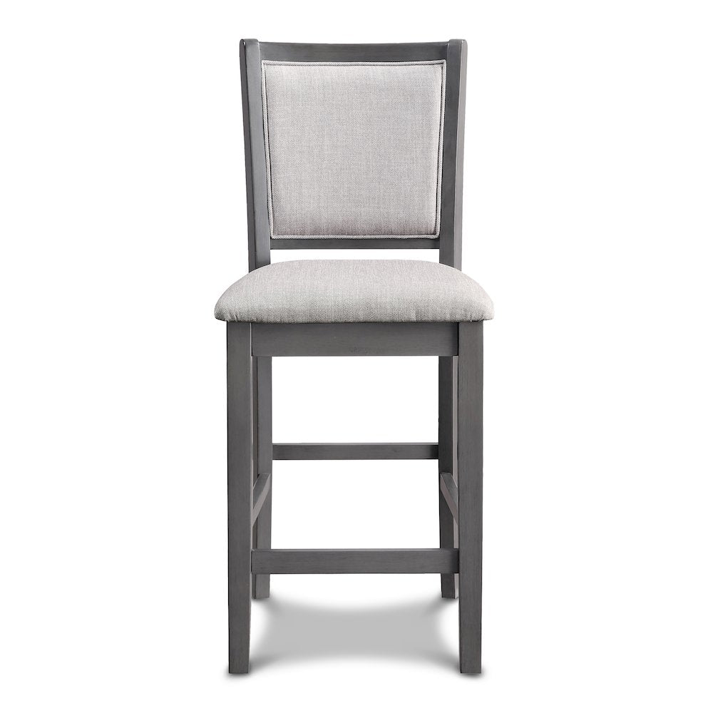 Amy Wood Counter Chair in Gray (Set of 6)