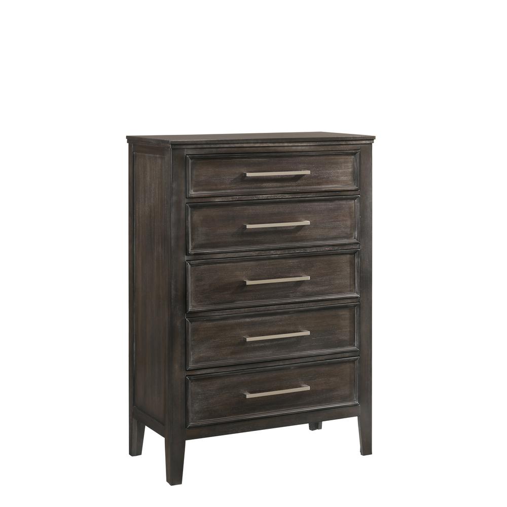 Furniture Andover 5-Piece King Wood Bedroom Set in Nutmeg