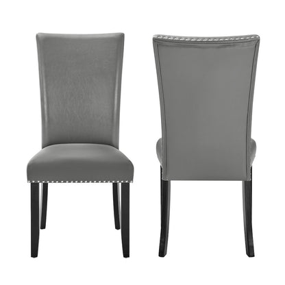 Lyra Wood Dining Chair in Gray (Set of 6)