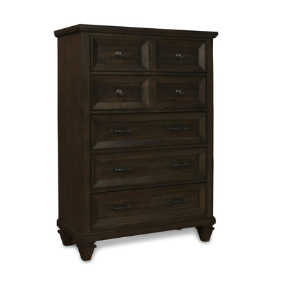 Furniture Sevilla 5-Piece Wood King Bedroom Set in Walnut