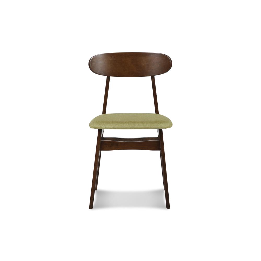 Furniture Morocco 7-Piece Mid-Century Wood Dining Set in Green