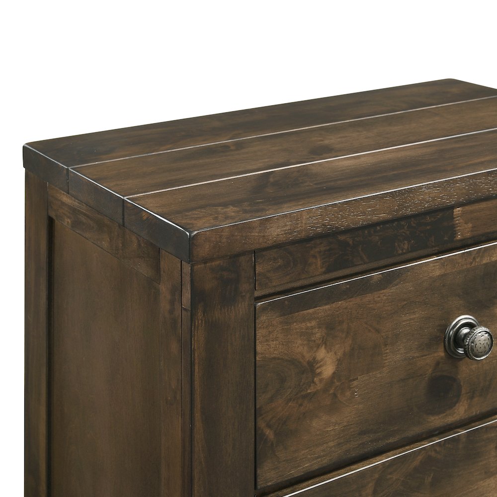 Blue Ridge 3-Piece Wood Chest with 2 Nightstands in Gray