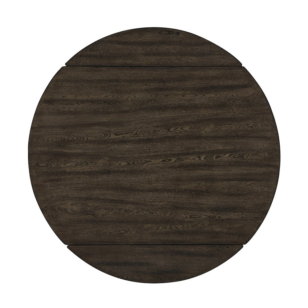 Rex 7-Piece Wood Round Dining Set with Leaf Table, Walnut