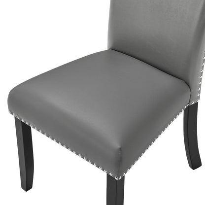 Lyra Wood Dining Chair in Gray (Set of 6)