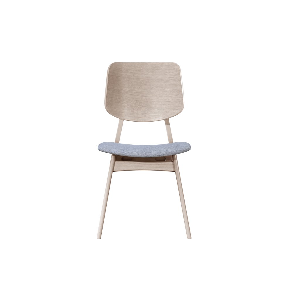 Oscar Wood Dining Chair in White Ash/Gray (Set of 6)