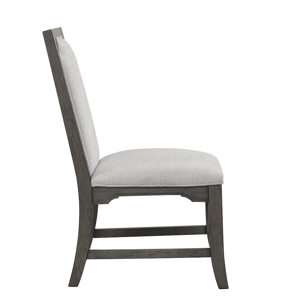 New Classic Furniture Lisbon 5-Piece Wood Rectangle Dining Set in Gray