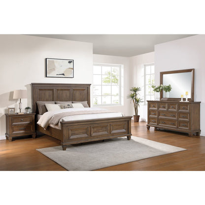 Mariana 4-Piece Wood Cal King Bedroom Set, Mocha