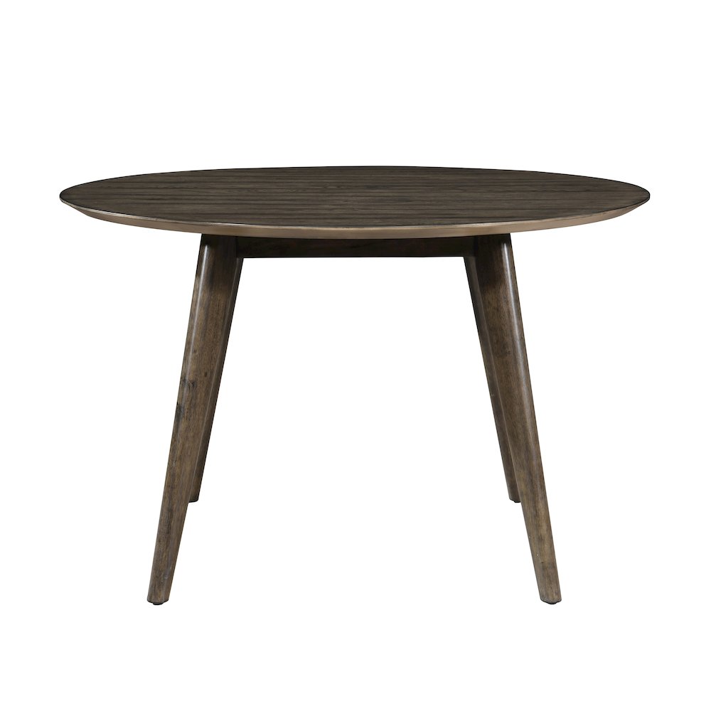 Rex 48" Wood Round Dining Table, Walnut
