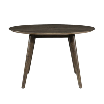 Rex 48" Wood Round Dining Table, Walnut