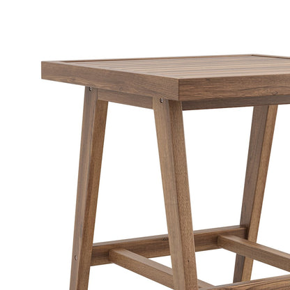 Ashton 3-Piece Wood Patio Conversation Set in Natural