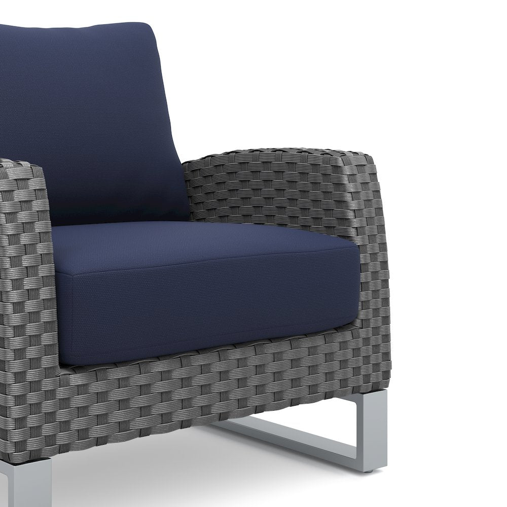 Fiji 4 Pc Set-Sofa, 2 Chairs, Coffee Table-Blue