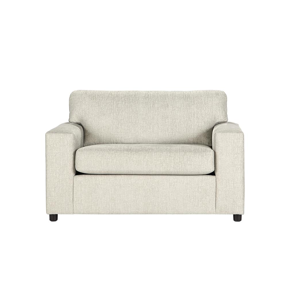Kylo Natural Polyester Fabric Oversized Chair and a Half