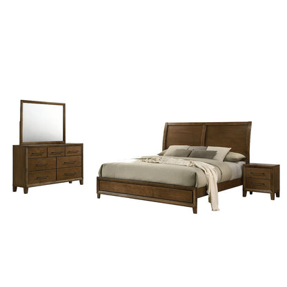 Ballard 4-Piece Wood Cal King Bedroom Set in Walnut