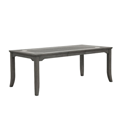 New Classic Furniture Lisbon 5-Piece Wood Rectangle Dining Set in Gray