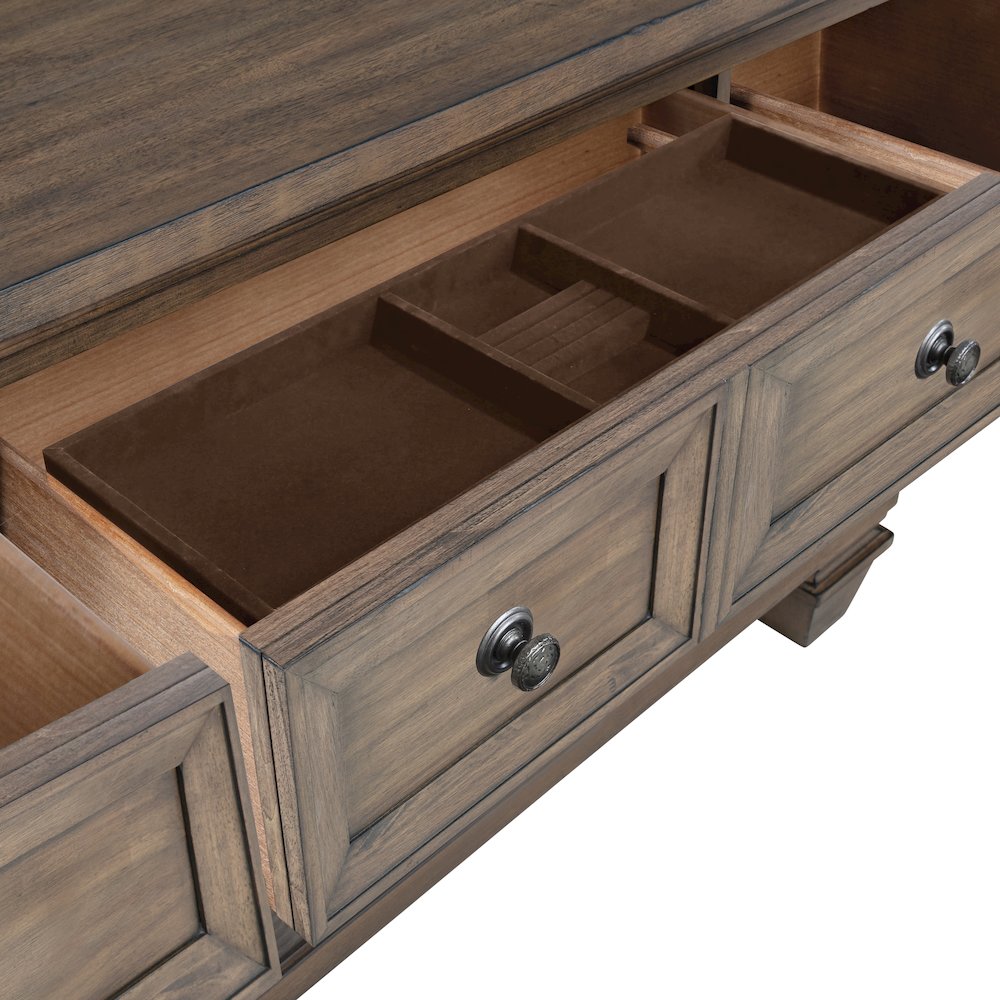 Mariana Wood 9-Drawer Dresser, Vintage Mocha