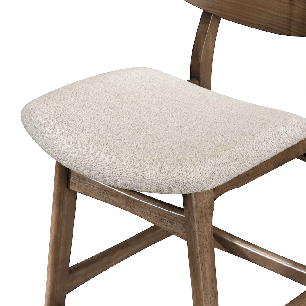 Oscar Wood Counter Chair - Walnut/Natural Beige (Set of 6)