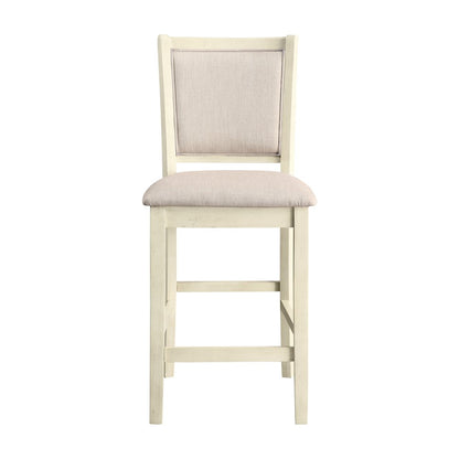 Amy Wood Counter Chair in Bisque (Set of 6)