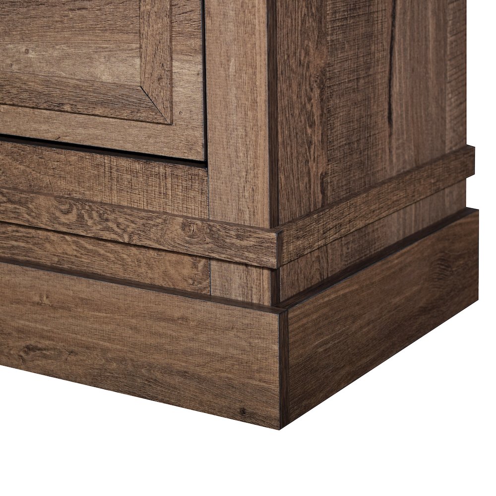 Coventry Hall 2-Piece Wood Dresser and Mirror Set in Pecan