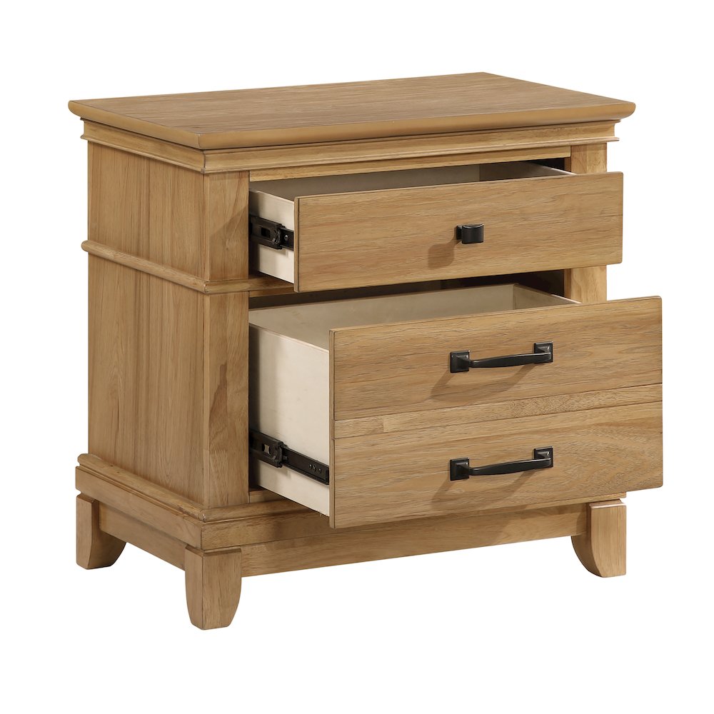 Sunstone 4-Pc Wood King Bedroom Set in Honey