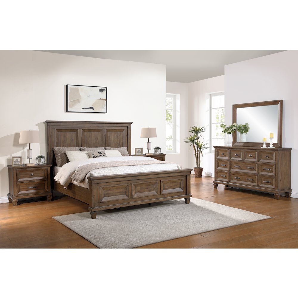 Mariana 5-Piece Wood Cal King Bedroom Set, Mocha