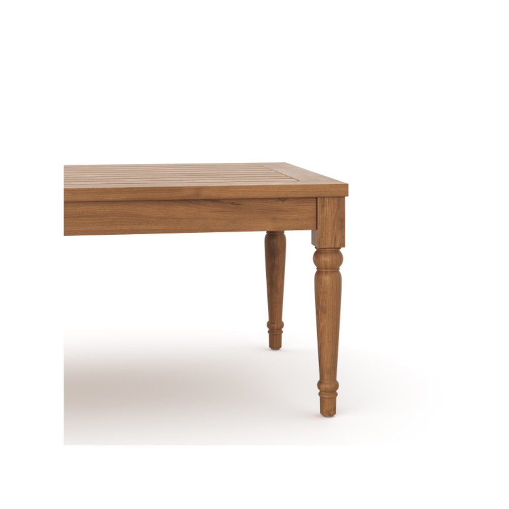 Savannah 47" Wood Patio Coffee Table in Natural