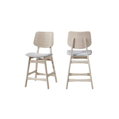 Oscar Wood Counter Chair in White Ash/Gray (Set of 6)