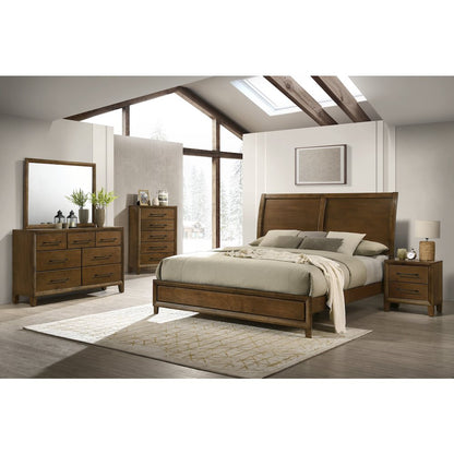 Ballard 5-Piece Wood Cal King Bedroom Set w Chest - Walnut