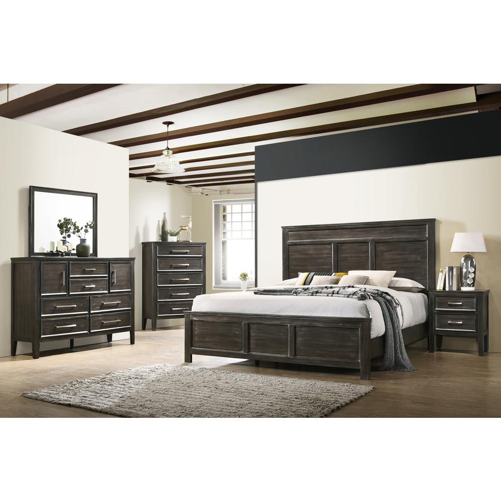 Andover 5-Piece California King Solid Wood Bedroom Set in Nutmeg