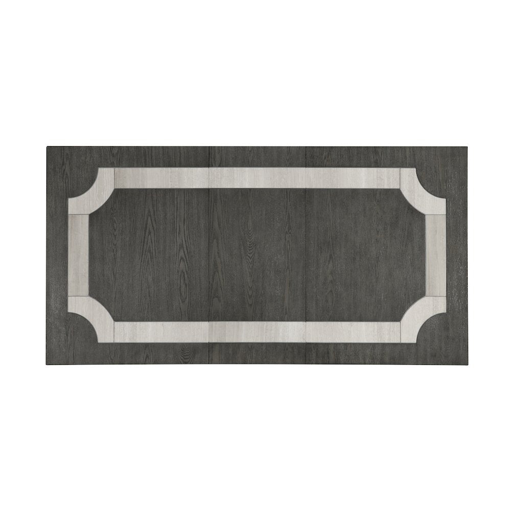 New Classic Furniture Lisbon 5-Piece Wood Rectangle Dining Set in Gray