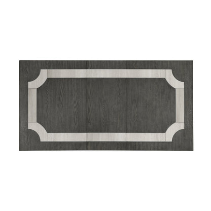 New Classic Furniture Lisbon 5-Piece Wood Rectangle Dining Set in Gray