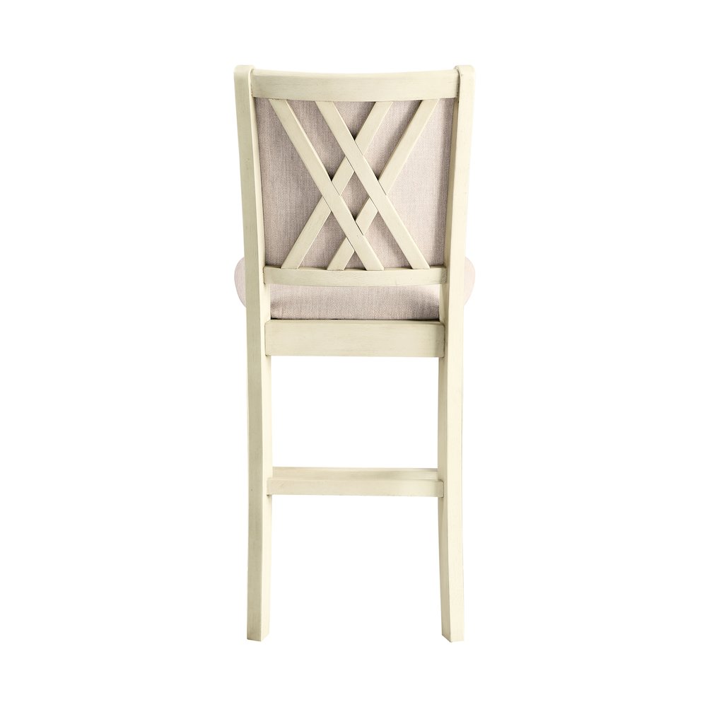 Amy Wood Counter Chair in Bisque (Set of 6)