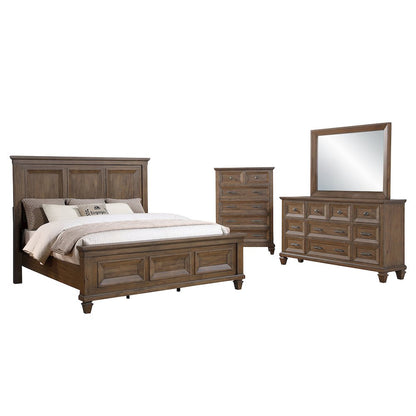 Mariana 4-Piece Wood Queen Bedroom Set, Chest, Mocha