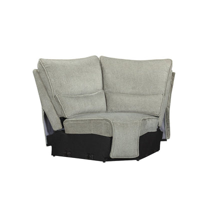 Remsen 3-Piece Polyester Fabric Power Sectional in Latte