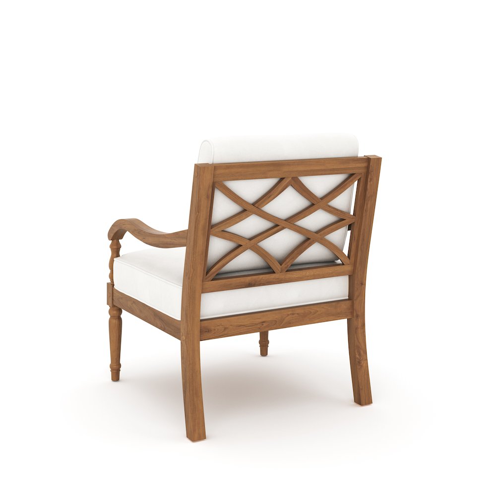 Savannah 4-piece Wood Patio Conversation Set in Natural/White