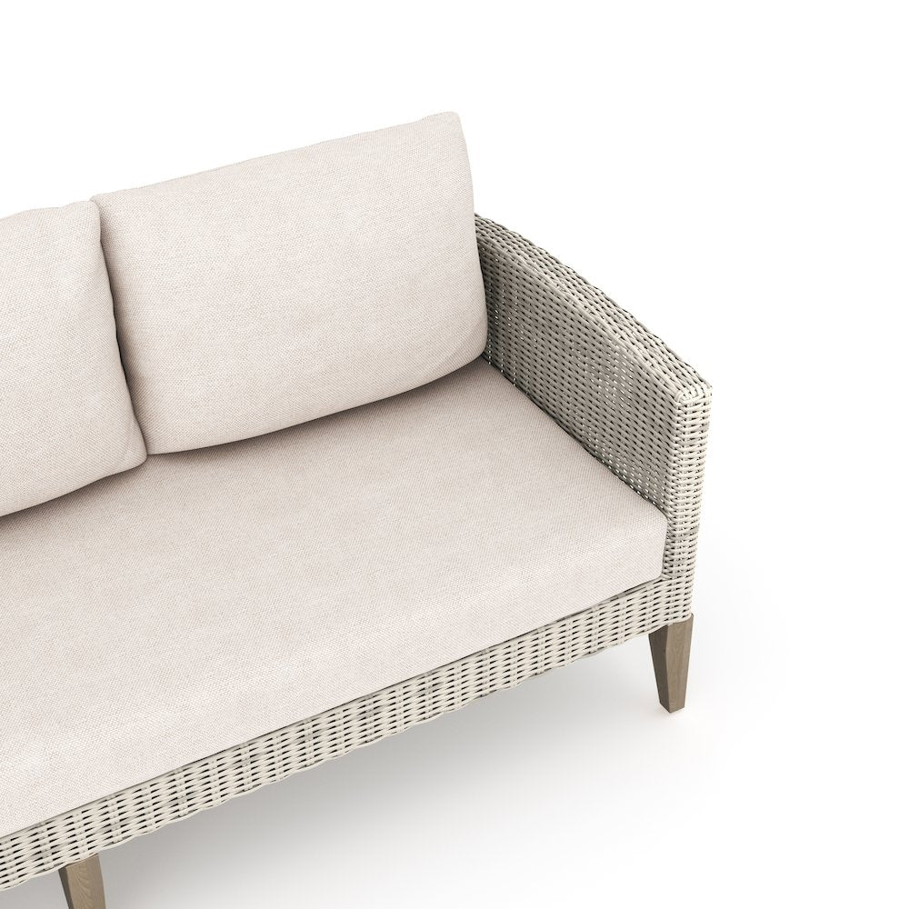 Carezza 5-Piece Wood Patio Conversation Set, Taupe