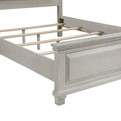 Silver Sands 4Pc Wood Queen Bedroom Set w Chest in Gray