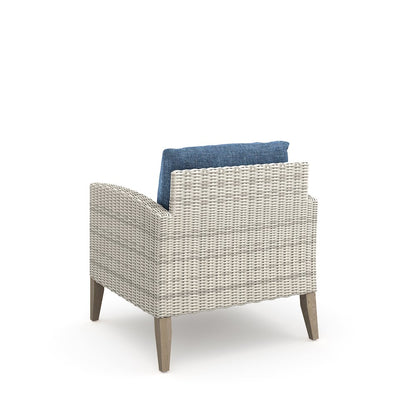 Carezza 5-Piece Wood Patio Conversation Set, Blue