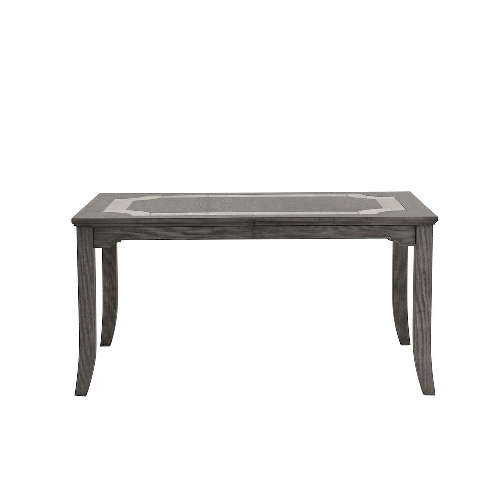 New Classic Furniture Lisbon 5-Piece Wood Rectangle Dining Set in Gray