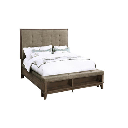 Cagney 4-Piece Queen Wood Bedroom Set with Nightstand in Brown