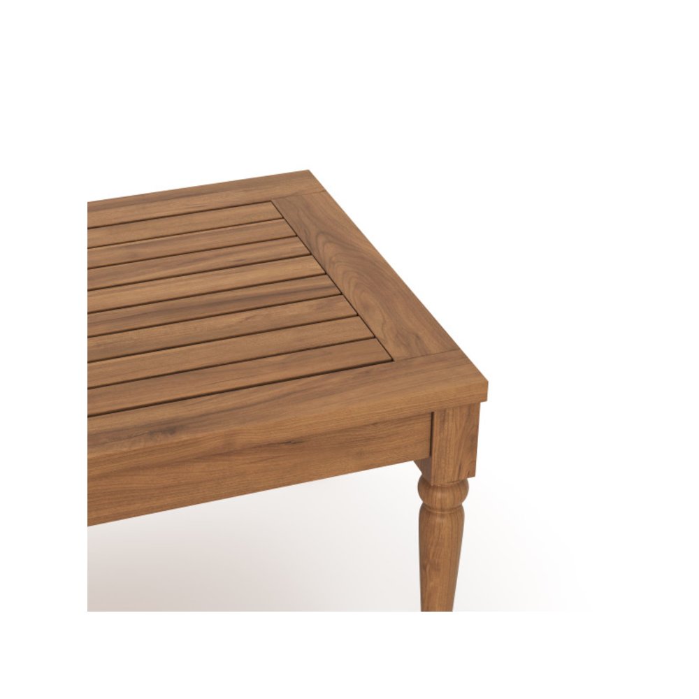 Savannah 47" Wood Patio Coffee Table in Natural