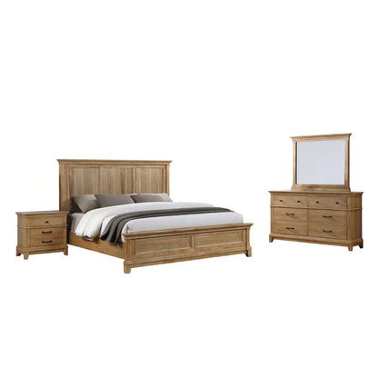 Sunstone 4-Pc Wood Cal King Bedroom Set in Honey