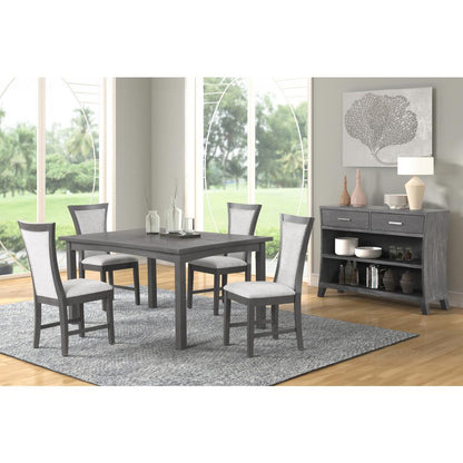 Flair  60" Dining Table & 4 Chairs (5 Pc Set)-Gray